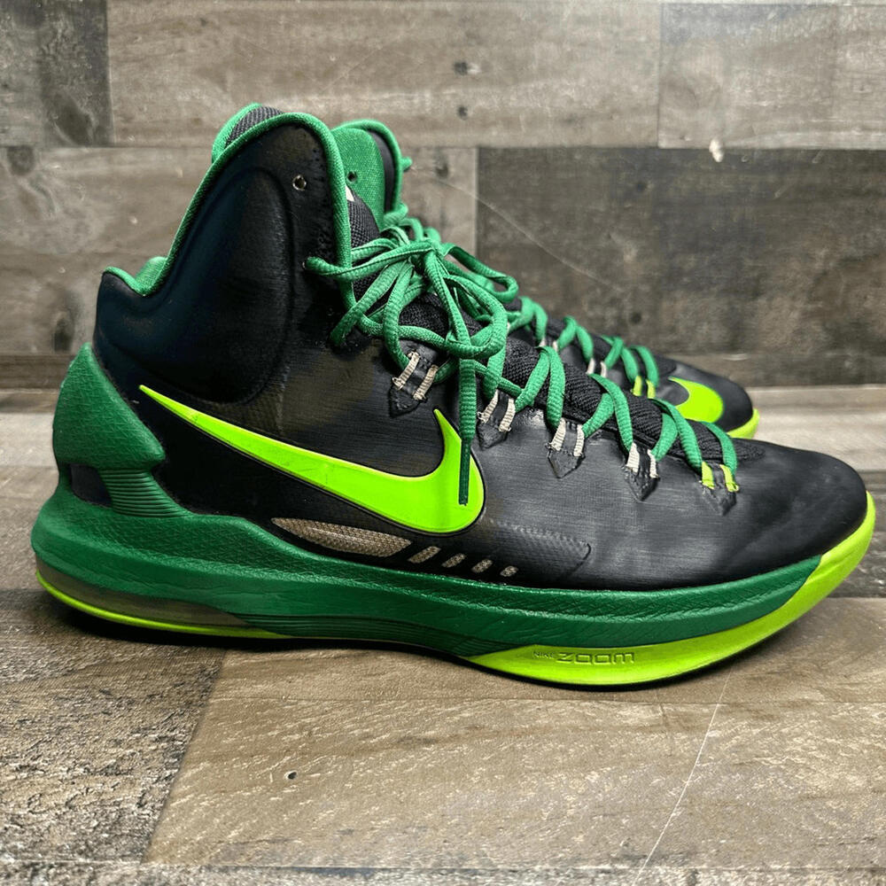 Nike KD Kevin Durant Zoom Sneakers Mens Size 11.5 Athletic Shoes Black/Green